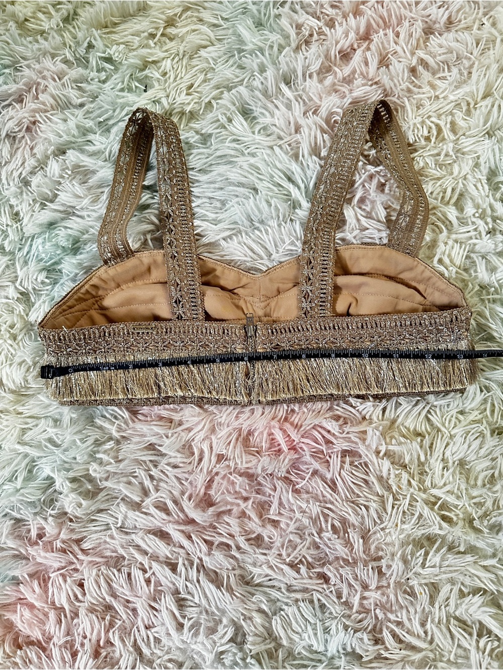 PatBO Metallic Fringe Top and Shorts Set Size 4 - Picture 8 of 11